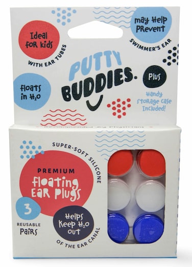 PUTTY BUDDIES Floating Earplugs 3Pair Pack  Soft Silicone Ear Plugs for Swimming  Bathing  Invented by Physician  Block Water Premium Swim Earplugs  Doctor Recommended  Easy to Use