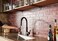 Moen Matte Black Deck Mounted Modern Soap Dispenser for Kitchen Sink with Above the Sink Refillable Bottle 3942BL