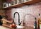 Moen Matte Black Deck Mounted Modern Soap Dispenser for Kitchen Sink with Above the Sink Refillable Bottle 3942BL