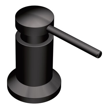 Moen Matte Black Deck Mounted Modern Soap Dispenser for Kitchen Sink with Above the Sink Refillable Bottle 3942BL