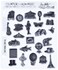 Stampers Anonymous Tim Holtz Cling Rubber Stamp Set 7 by 85Inch Tiny Things