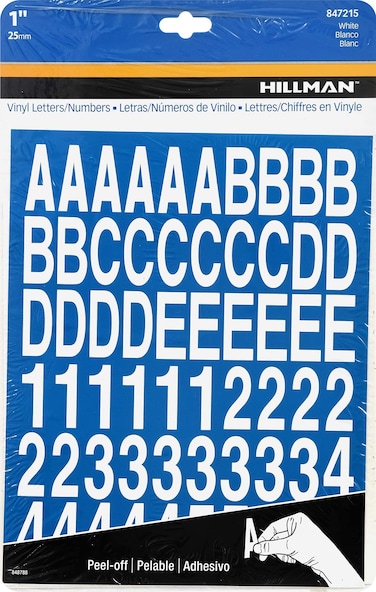 The Hillman Group 847215 1Inch DieCut LettersNumbers Kit White