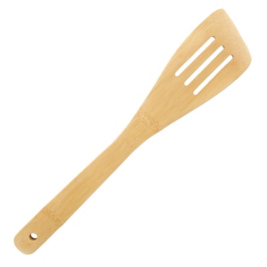Bamboo ServingCooking Utensils  B13  Angled Slotted Spatula  5 Pieces