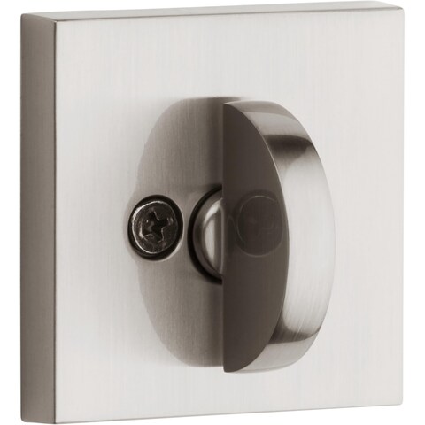 Kwikset Halifax Deadbolt Lock Satin Nickel Square Exterior Keyed Front Entry Door Pick Resistant SmartKey Rekey Security Single Cylinder Dead Bolt with Microban Protection
