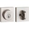 Kwikset Halifax Deadbolt Lock Satin Nickel Square Exterior Keyed Front Entry Door Pick Resistant SmartKey Rekey Security Single Cylinder Dead Bolt with Microban Protection