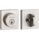 Kwikset Halifax Deadbolt Lock Satin Nickel Square Exterior Keyed Front Entry Door Pick Resistant SmartKey Rekey Security Single Cylinder Dead Bolt with Microban Protection