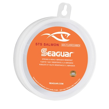 Seaguar STS Salmon Strong and Highly abrasion Resistant Premium 100 Fluorocarbon Performance Leader Material Virtually Invisible