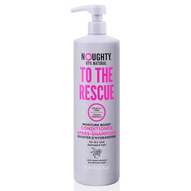 Noughty 97 Natural To The Rescue Moisture Boost Conditioner to Gently Cleanse and Replenish Lost Moisture with Sweet Almond and Sunflower Seed Sulphate Free Vegan Haircare 1L