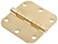 The Hillman Group 852804 3 Residential Door Hinge  58 Round Corner  Removable Pin  Full Mortise  Satin Brass Finish 1Pack
