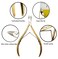 Rui Smiths Professional Cuticle Nippers GoldPlated Carbon Steel French Handle Double Spring 6mm Jaw Full Jaw