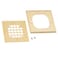 Oatey 42363 Universal 414 in SnapTite Square Shower Strainer with Tile Ring in Brushed Gold