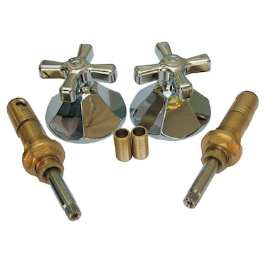 LASCO 019403 American Standard Renu Series Two Valve Tub or Shower Trim Kit with Stems Handles Flanges and Nipples Chrome