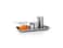 Blomus Basic Condiment Lid 3 oz Glass and Brushed Stainless Steel