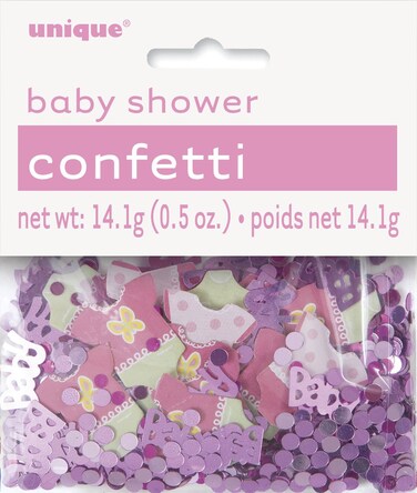 Pink Polka Dot Girl Baby Shower Confetti