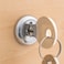FJM Security Products 9100AKD Disc Tumbler Cam Lock with 138 Cylinder and Chrome Finish Keyed Different