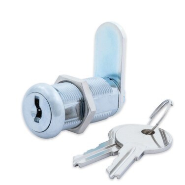 FJM Security Products 9100AKD Disc Tumbler Cam Lock with 138 Cylinder and Chrome Finish Keyed Different