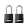 Master Lock M515XTLH Magnum Heavy Duty Padlock with Key 2 Pack KeyedAlike Black