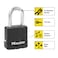 Master Lock Black Magnum KeyedAlike Padlocks with AllWeather Cover Outdoor Lock for Fence or Gate with a 178 Inch Lock Body and 112 Inch Shackle 3Pack