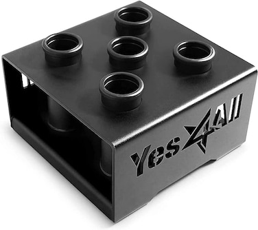 Yes4All Barbell Holder Vertical Storage Rack for Home Gym Organizer Barbell Storage Rack Fit 2inch Olympic Bars Curl Bars Triceps Bars Dumbbell Handles Deluxe