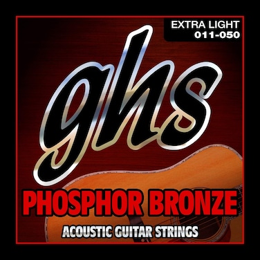 GHS Strings S315 Phosphor Bronze Acoustic Guitar Strings Extra Light 011050
