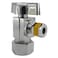 LASCO 069263 Angle Stop Quarter Turn Ball Valves 58Inch Compression Inlet X 14Inch Compression Outlet Chrome