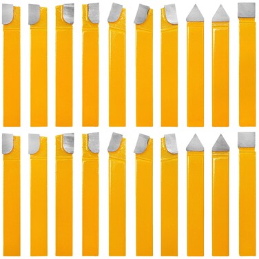 PNBO 20 pc 38Carbide Tip Tipped Cutter Tool Bit Cutting Set For Metal Lathe Tooling