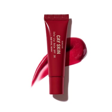 Cay Skin Isle Lip Balm Bad Gyal Berry SPF 30 Hydrating and Protective Daily Lip Gloss Vanilla Brown Sugar Flavor Suncare UV Protection  035oz