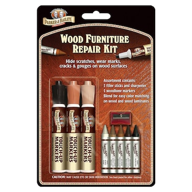 Parker  Bailey Wood Repair Kit  Furniture Markers Touch Up Furniture Scratch Repair Markers Wood Floor Scratch Remover Wood Marker Wood Stain Marker for Wood Furniture Wood Pens for Scratches