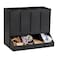 Mind Reader 4Compartment Single Serve Coffee Pod Dispenser 120 Pod Capacity Breakroom 145 L x 9 W x 1225 H Black
