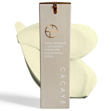 CACAYE Triple Retinoid Superfruit Resurfacing Face Serum 1 oz Natural Retinol Alternative Reduces Fine Lines Puffiness Wrinkles  Premium Facial Cream with Fermented Botanicals