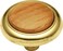 Hickory Hardware P715OAK 118Inch Wood Grain Cabinet Knob Oak