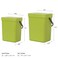 EKO Puro WallMounted Trash Can with Lid 132 Gal  5L Hanging Trash Can Small Kitchen Compost Bin for Counter Top Mini Food Waste Bin Green