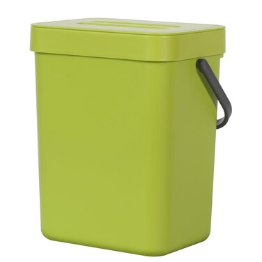 EKO Puro WallMounted Trash Can with Lid 132 Gal  5L Hanging Trash Can Small Kitchen Compost Bin for Counter Top Mini Food Waste Bin Green