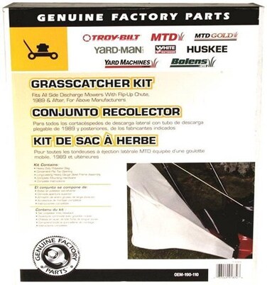 MTD Genuine Parts Side Grass Catcher Oem190110 Lawn Mower Grass Catcher