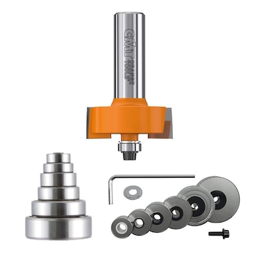 CMT 83550111 Variable Depth From 18Inch to 12Inch 12Inch Cutting Height 12Inch Shank Rabbeting Router Bit Set