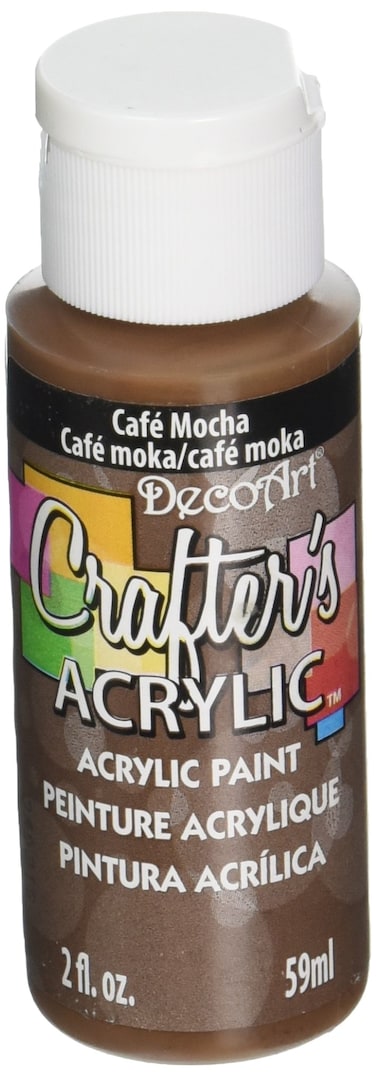 DecoArt Crafters Acrylic Paint 2Ounce Cafe Mocha