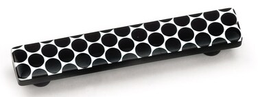 Laurey 30479 Cabinet Hardware 96MM Rectangle Pull Black Dot