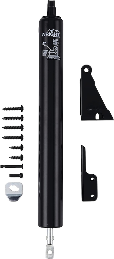 Wright Products V1020BL Heavy Duty Screen and Storm Door Pneumatic Closer Black