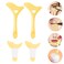4pcs Winged Eyeliner Stencils Silicone Eyeliner Stencil Multifunctional Eye Makeup Aid Tool for Beginners Eye Stencil Mascara Shield Lipstick Smoky Eyeshadow Eyebrow Applicator GuideYellow