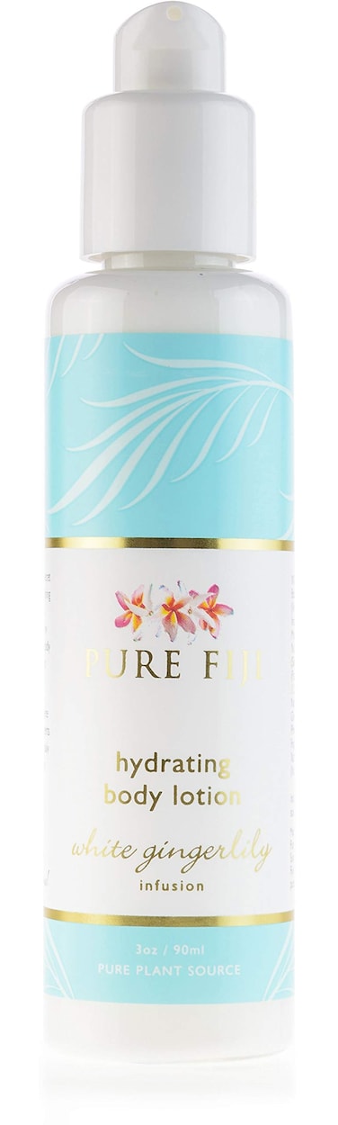 PURE FIJI Body Lotion Hydrating  Moisturizing Lotion for Dry Skin with Coconut Milk and Vitamin E Organic Body Lotion For Women and Men White Gingerlily Scent 3 oz