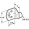 SlideCo 162462 byPass Door Bumper 58 in Diameter Stop Steel Bracket Gray Rubber Bumper Single Pack Zinc