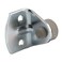 SlideCo 162462 byPass Door Bumper 58 in Diameter Stop Steel Bracket Gray Rubber Bumper Single Pack Zinc