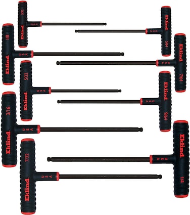 Eklind Tool 60809 PowerT Handle BallHex Key Allen Wrench 9 Pieces Set