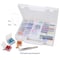 The Beadsmith Bead Organizer Carrying Case 55 piece set with removable compartments in assorted sizes a carrying case plus a bead scoop and tweezer