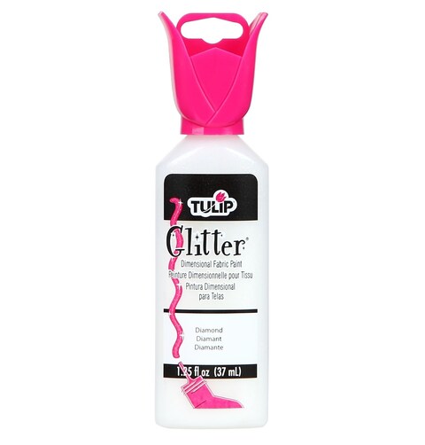 Tulip Dimensional Fabric Paint 114 OuncesGlitterDiamond