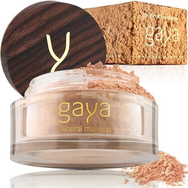 Vegan Mineral Powder Foundation Light to Full Coverage Natural Foundation for NaturalLooking Mica Mineral Foundation Cruelty Free No Chemicals by Gaya Cosmetics MF8