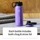 ThermoFlask 40 oz Double Wall Vacuum Insulated Stainless Steel Water Bottle with Spout and Straw Lids Cobalt