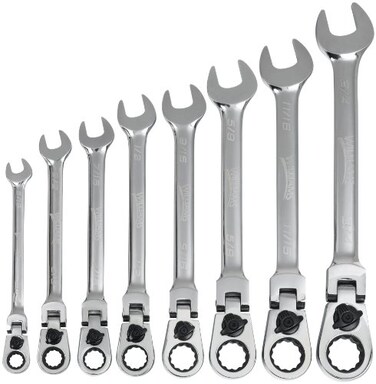 Williams WS1168RCF 8Piece Reversible Flex Head Ratcheting Combination Wrench Set