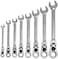 Williams WS1168RCF 8Piece Reversible Flex Head Ratcheting Combination Wrench Set
