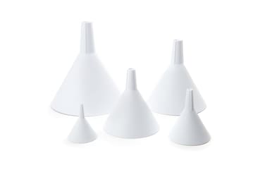 Fox Run All Purpose Plastic Funnel Set of 5 White Mini Small Medium Large